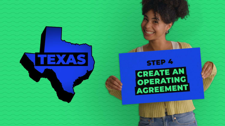 illustration of Texas operating agreement step in forming an llc