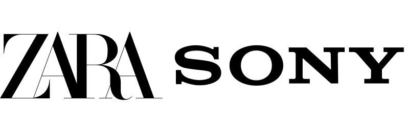 zara sony wordmark logo
