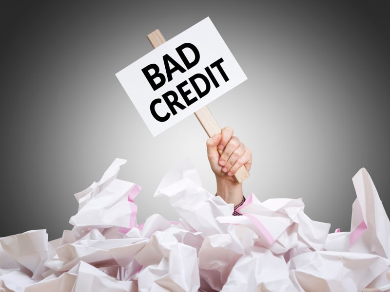 bad credit sign