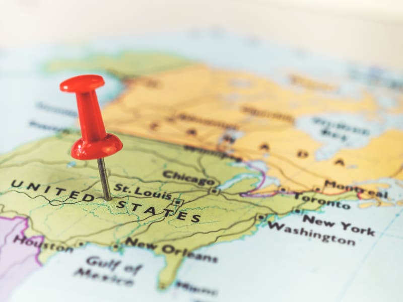 USA map for starting a business