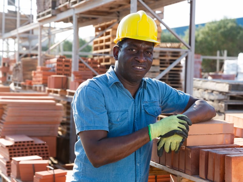 Construction business owner at worksite
