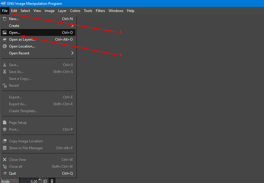 create favicon with GIMP