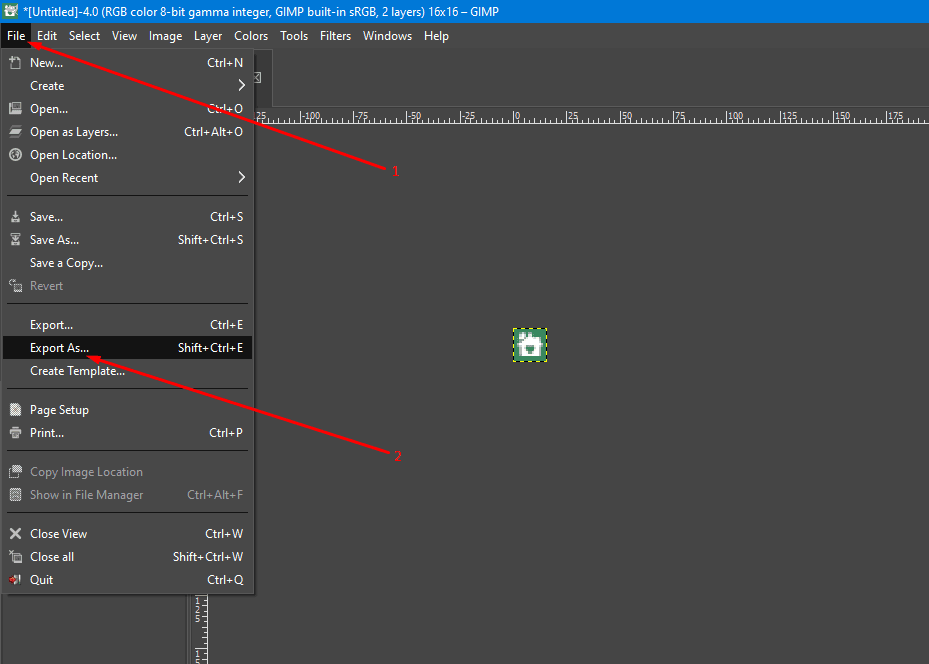 Export favicon