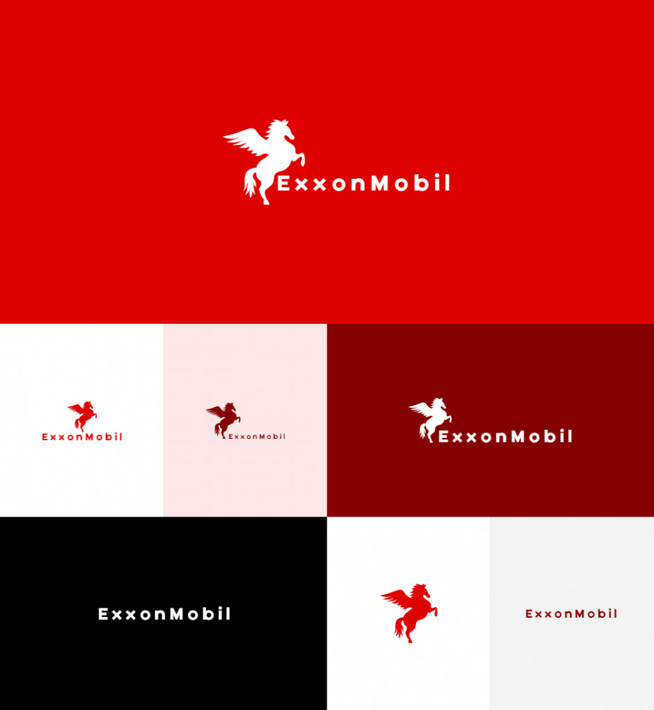 How would ExxonMobil logo look like if it were made in ZenBusiness?