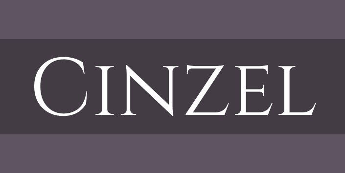 Cinzel font