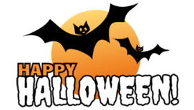 Happy Halloween Bats Logo