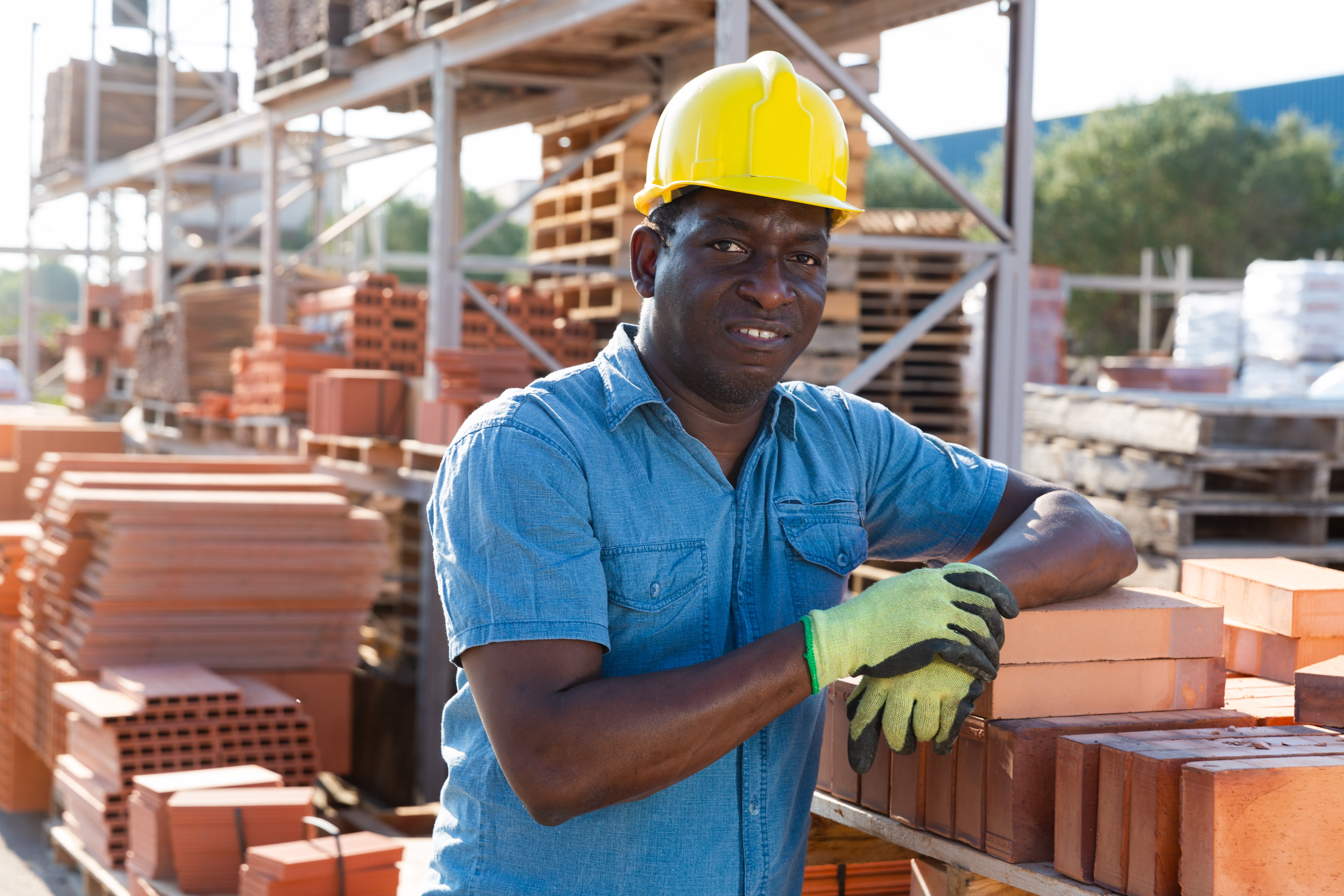 Construction business owner at worksite
