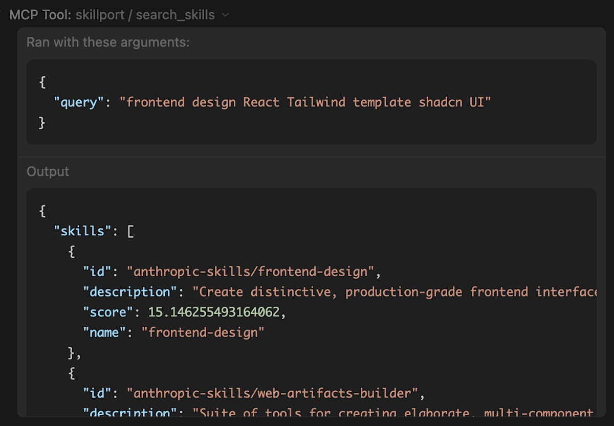 tool search tool / skill search tool