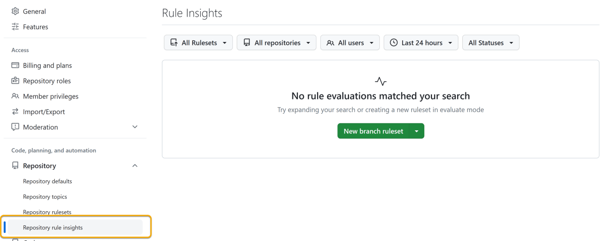 OrganizationレベルにおけるRule insights