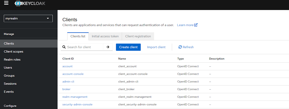 create client 1