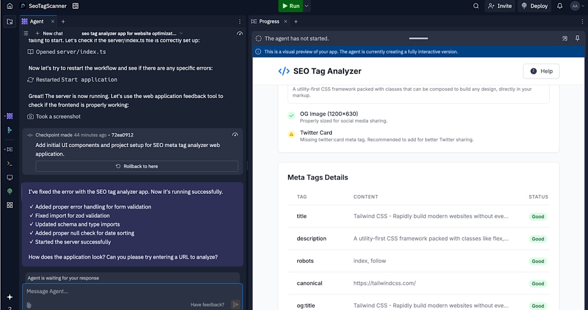 コース受講中のReplit画面