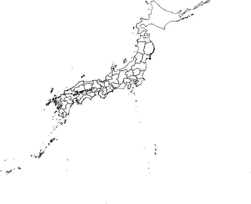 つぶれた日本地図