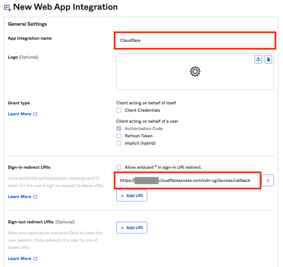 Okta - New Web App Integration 1