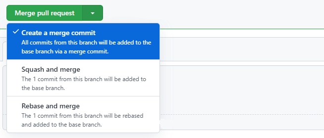 Create a merge commit