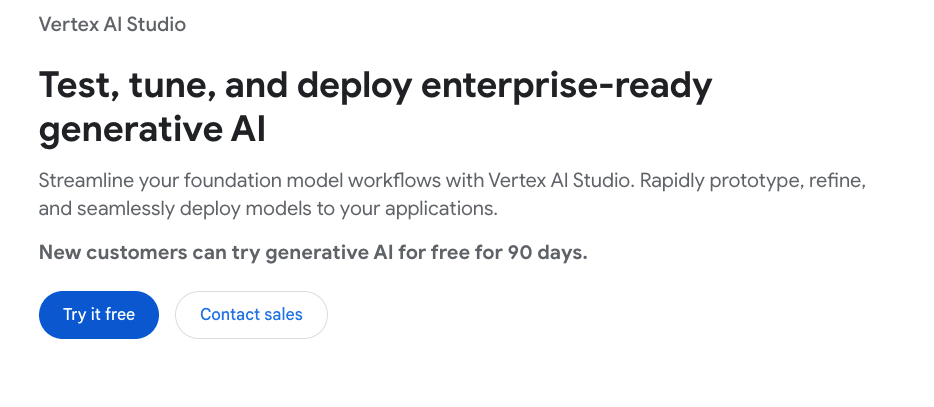 Vertex AI Express Mode (Try)