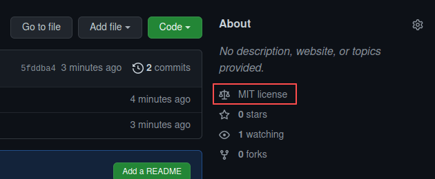 License specify