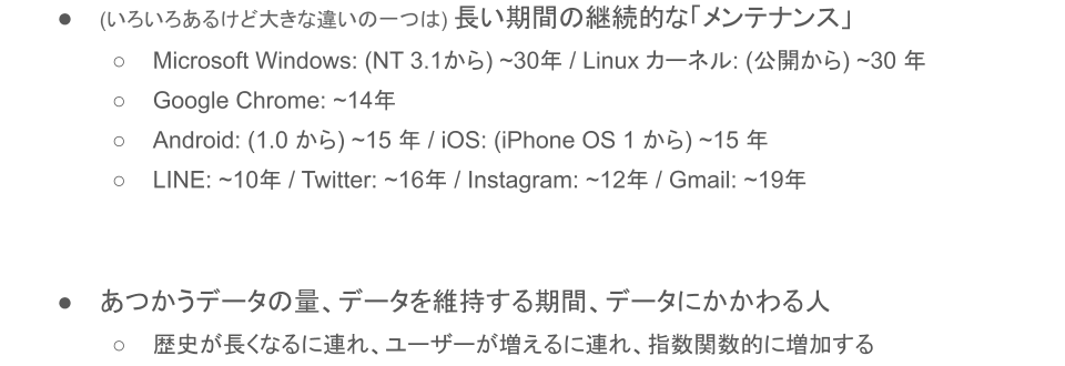 大学で (特に講義で) 学ぶプログラムと実世界のソフトウェアの違い