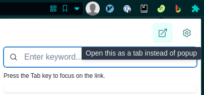 open tab button