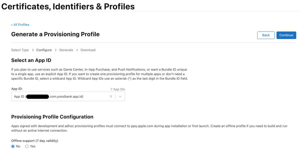 Provisioning Profile登録手順2