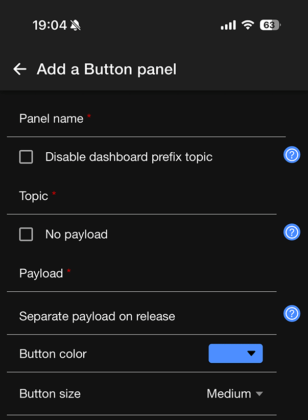 Button setting