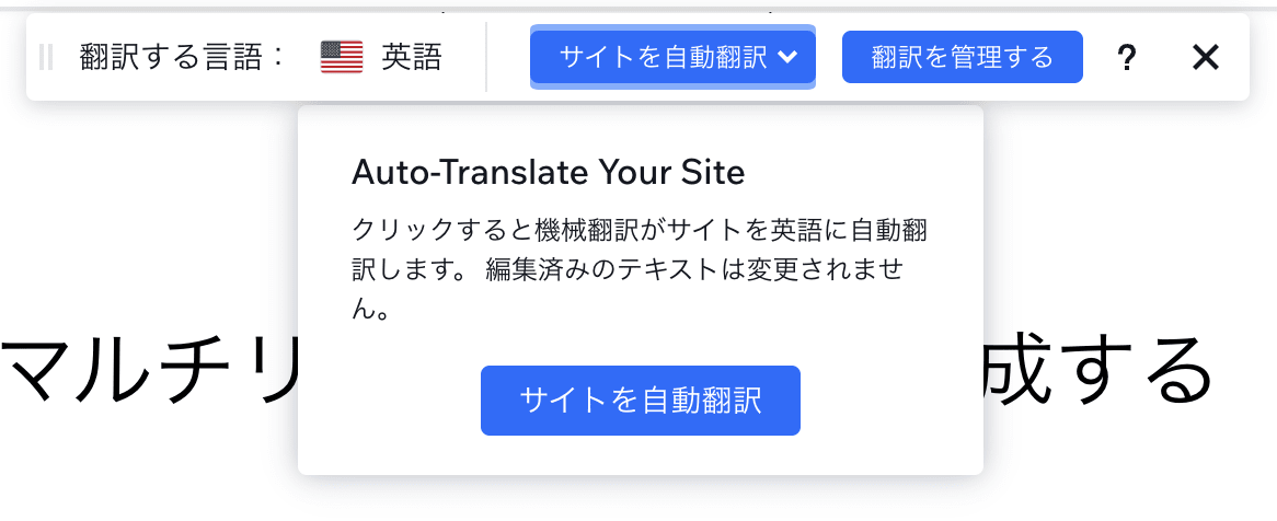 サイトを自動翻訳