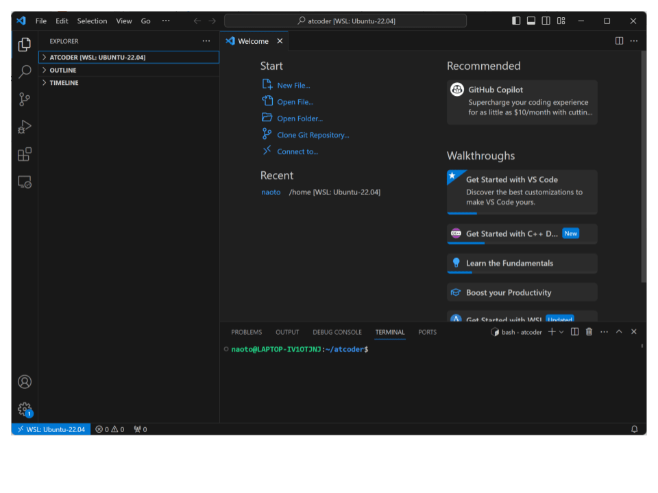 opened atcoder directory