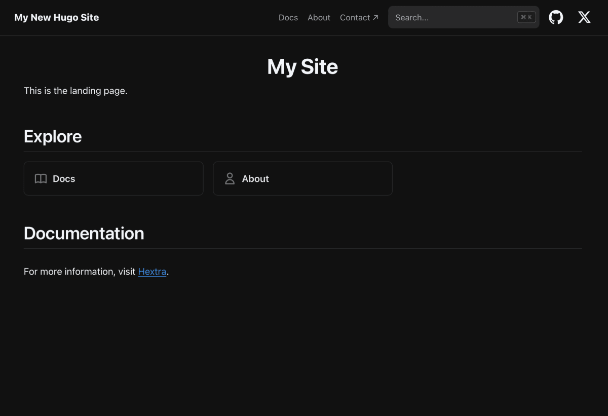 hugo-on-amplify-home-page
