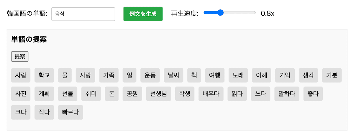 単語の候補生成
