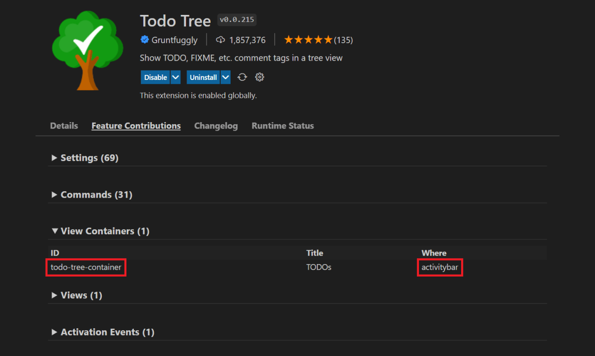 viewIdの表示画面