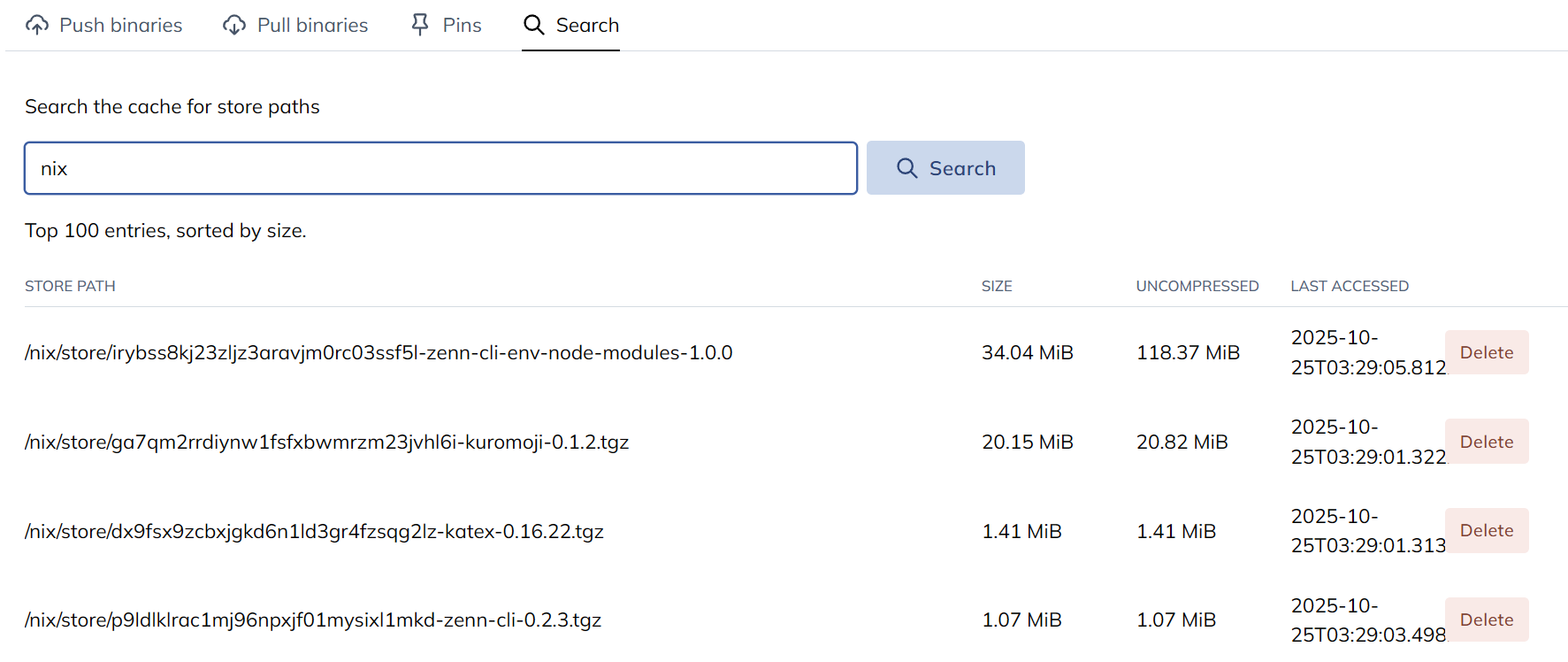 zenn cachix Cache 容量 個別