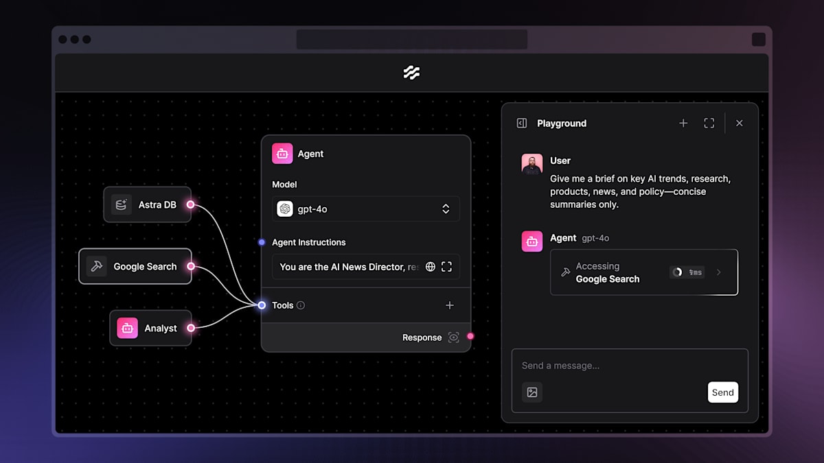 Visual flow builder