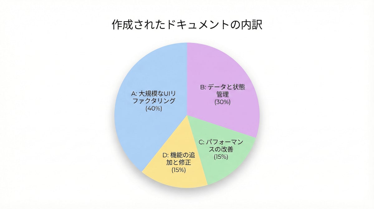 ドキュメント作成の割合