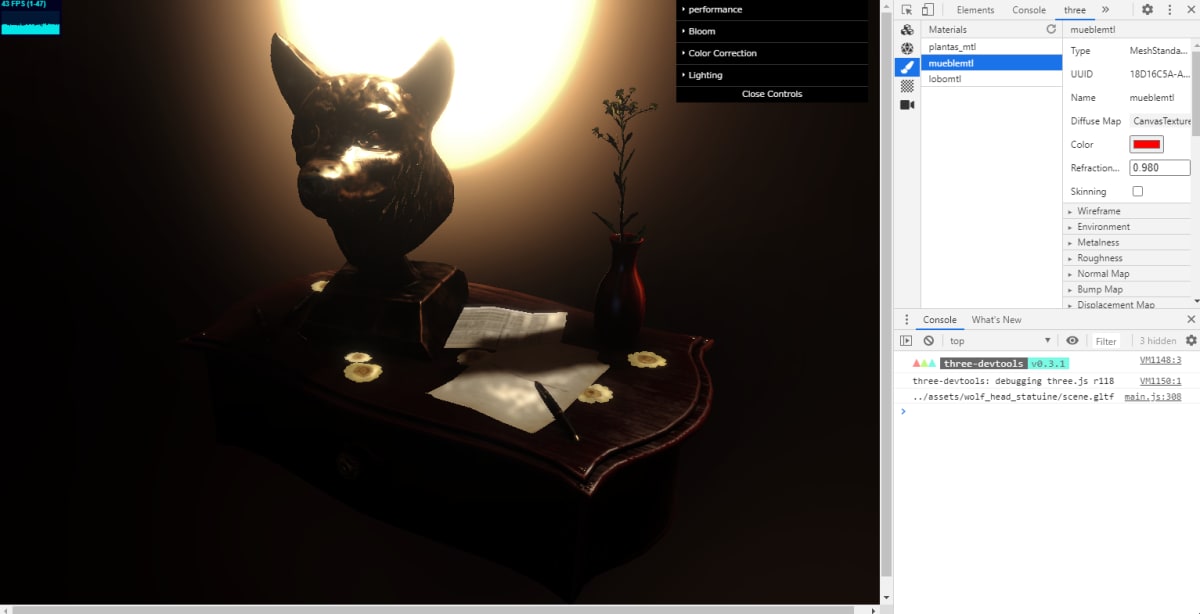 Three.js(WebGL)のパフォーマンス計測方法など Three.js(WebGL)のパフォーマンス計測方法など