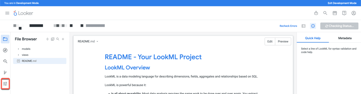 プロジェクト設定画面