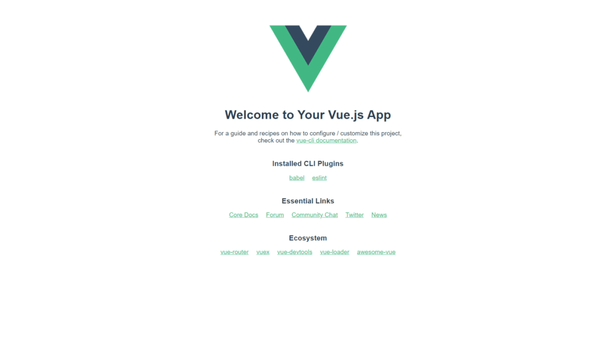 Vuetify Welcom Pageの画像