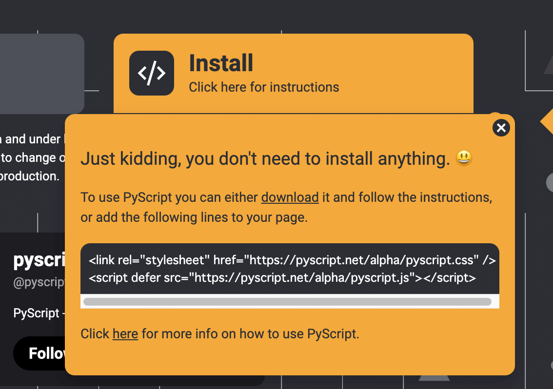 PyScript試してみた