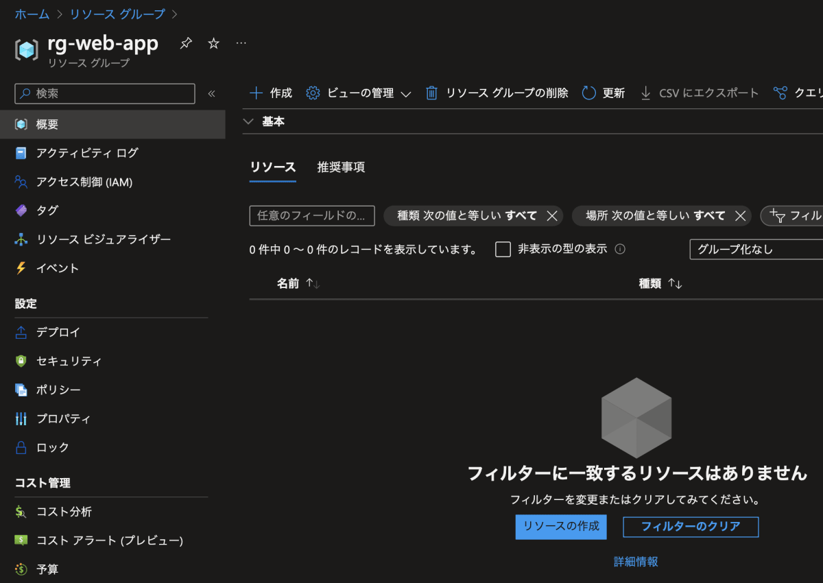 Azure Portal rg fin