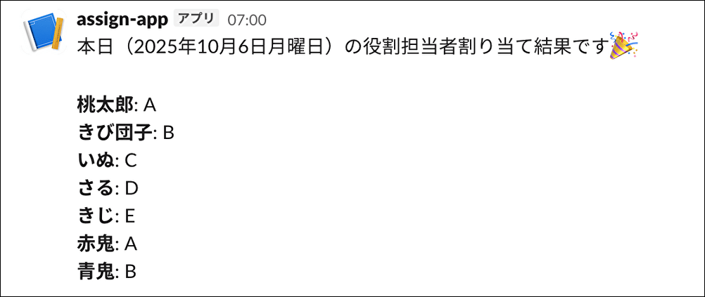 1日目の実行結果