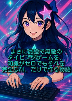 まさに最強で無敵のタイピングゲームを、知識がゼロでもそれを完全なAI、だけで作る物語