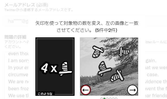 コンピュータに対し、人間を証明する画像