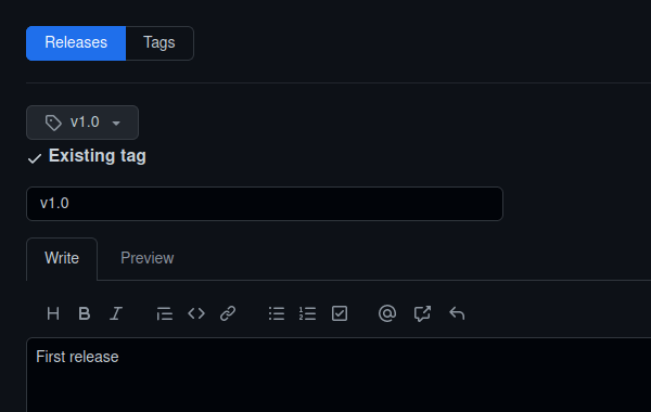 New Release Create