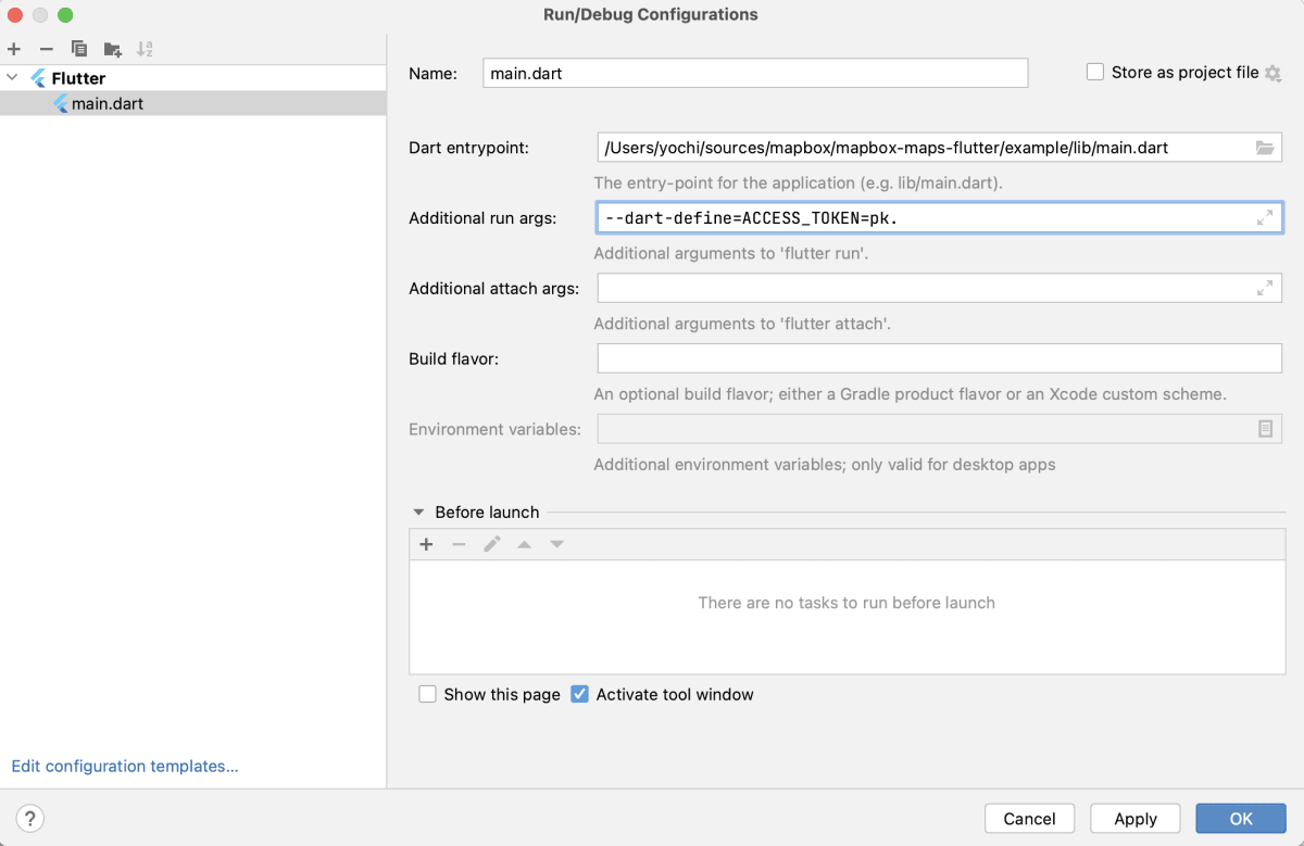 Edit Configurations