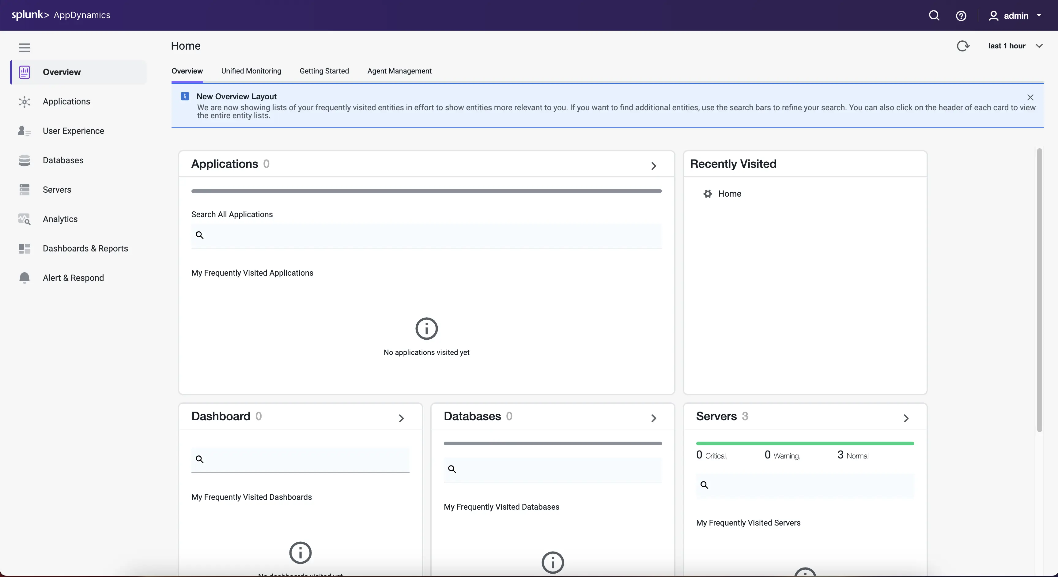 AppDynamics 概要画面
