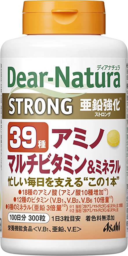 Amazon | ディアナチュラ ストロング39アミノ マルチビタミン&ミネラル 300粒 (100日分) | ディアナチュラ | マルチビタミン&ミネラル