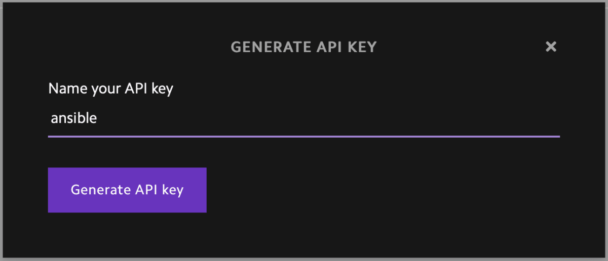 API key