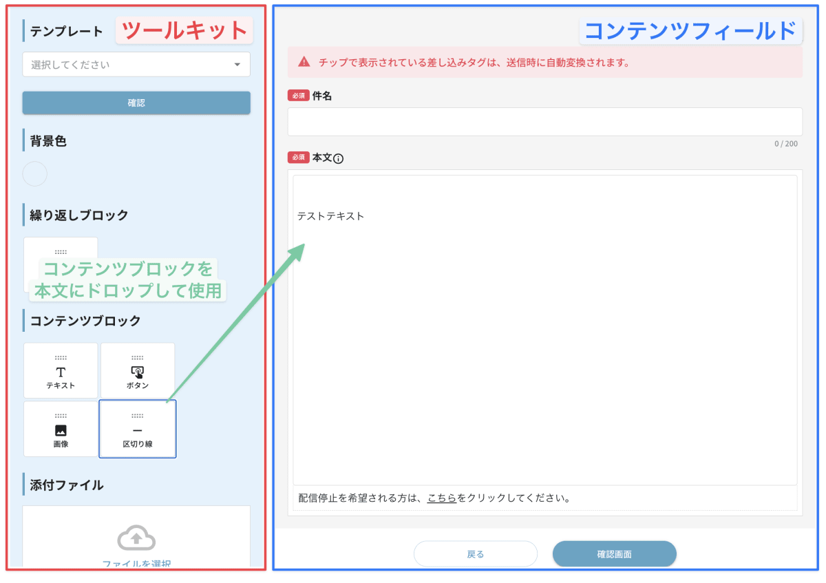 HTMLメールエディタの概略図