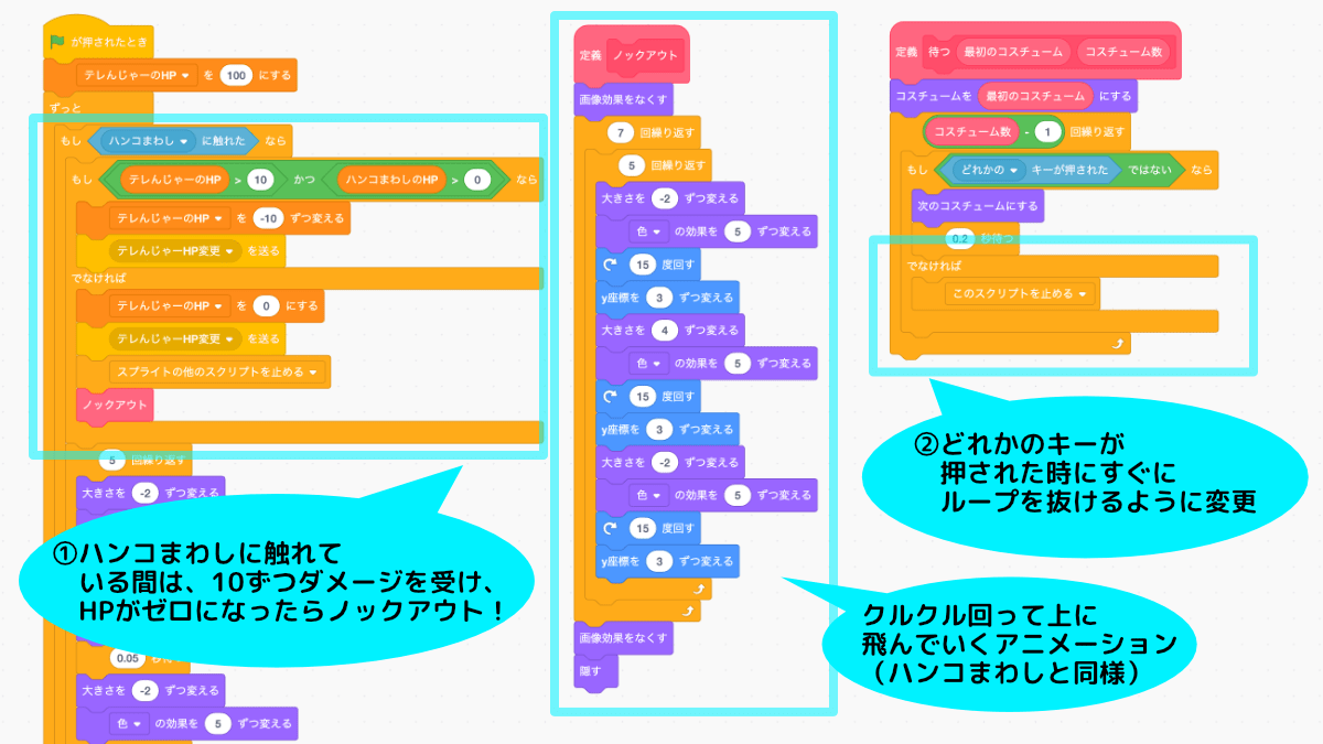 操作性の改善とノックアアウトアニメーション