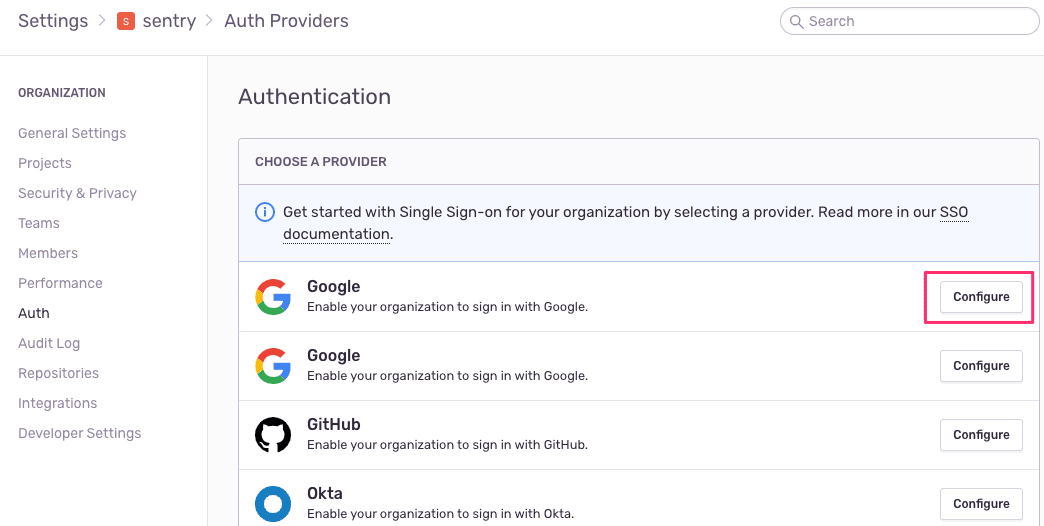 sentry-google-auth