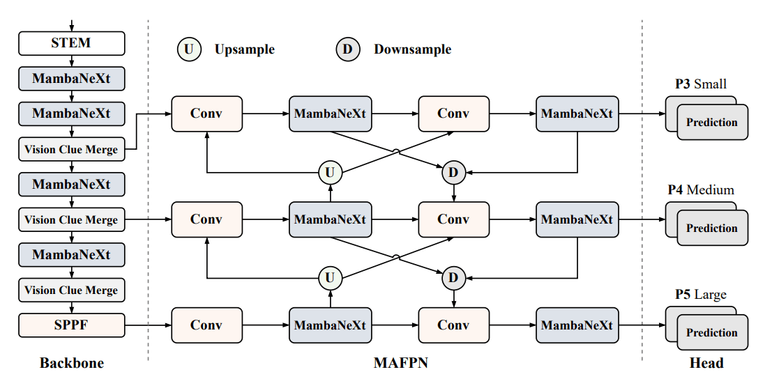 Illustration of the overall architecture of MambaNeXt-YOLO