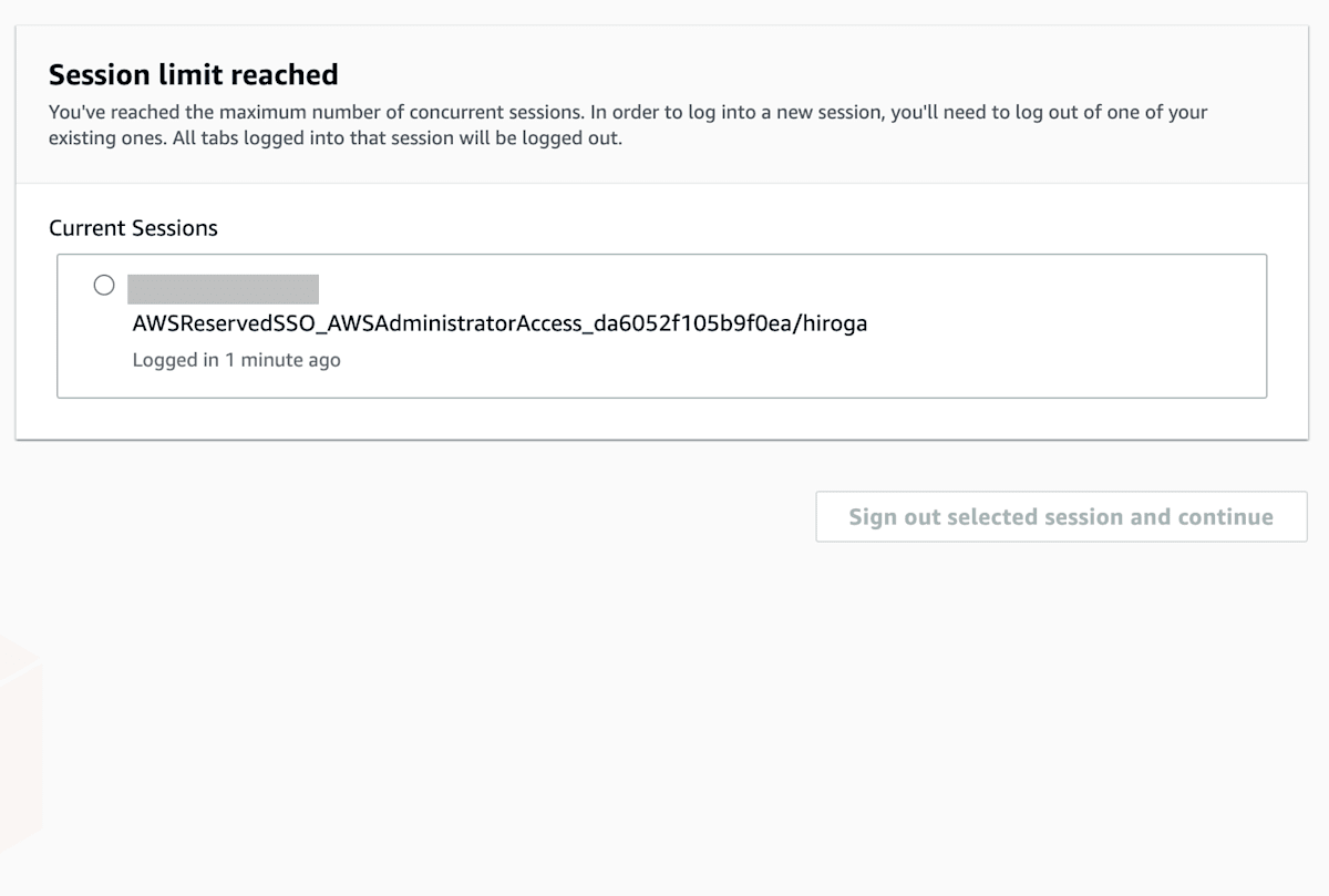 Session limit (not) reached